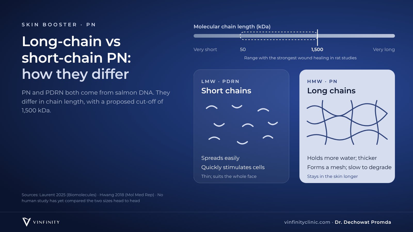 Comparison of high molecular weight (HMW) and low molecular weight (LMW) PN, the 1,500 kDa chain-length cut-off and their behaviour in the skin